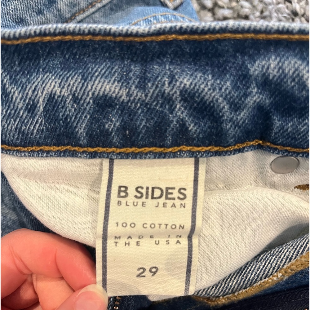 B SIDES Plein Straight Blue Jeans - Picture 2 of 6